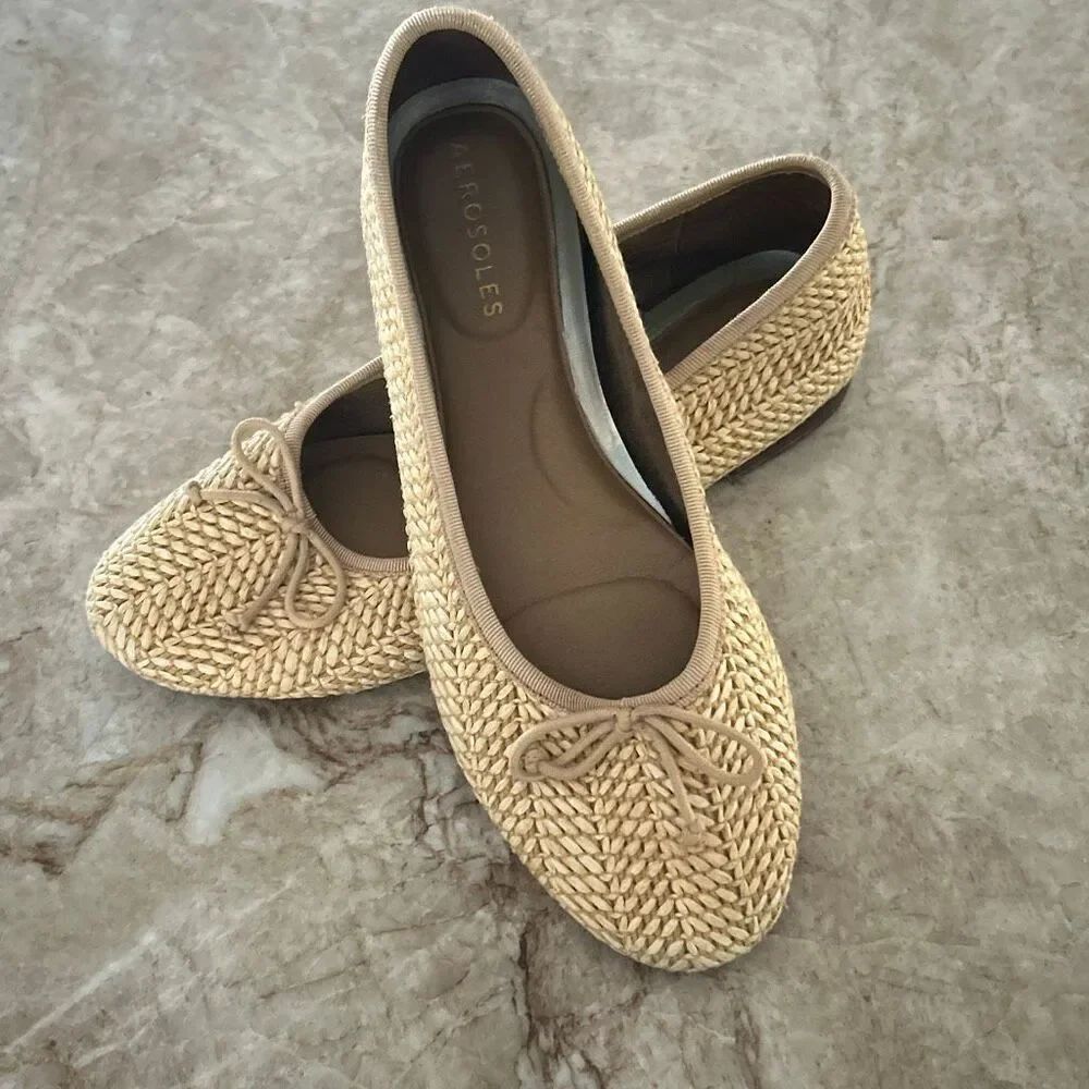 AEROSOLES Raffia Ballet Flats 6.5 - Picture 8 of 8